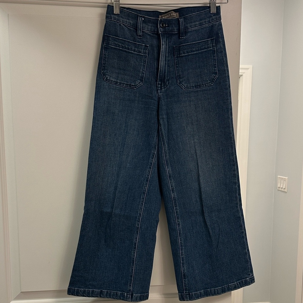 Women's Pont Sur J.Crew Blue Jeans - cropped flare size 24